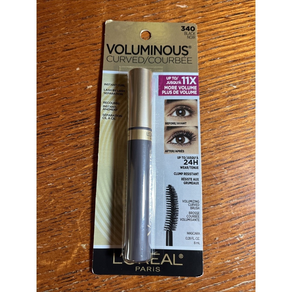 L'Oreal Voluminous Mascara Curved Brush Black Noir 340 – Thickening Lash Makeup
